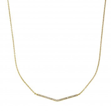 Collier 375/- Gelbgold Zirkonia