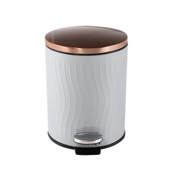 Treteimer Jannik 12 Liter Grau Kupfer