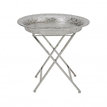 Beistelltisch rund, klappbar Metall