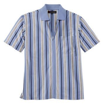 Jerseyshirt mit Ganzreißverschluss