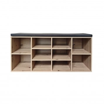 Schuhbank Katja 10 Regalfächer Artisaneiche