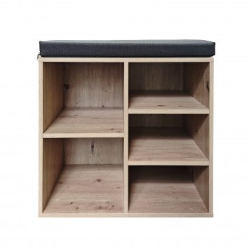 Schuhbank Katja 5 Regalfächer Artisaneiche