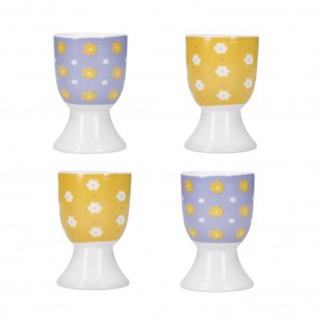 Eierbecher Porzellan 4er-Set Floral