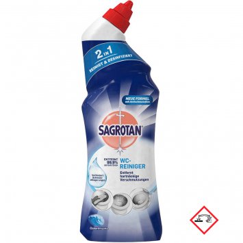 SAGROTAN 2 in 1 WC-Reiniger reinigt und desinfiziert Flasche 750ml