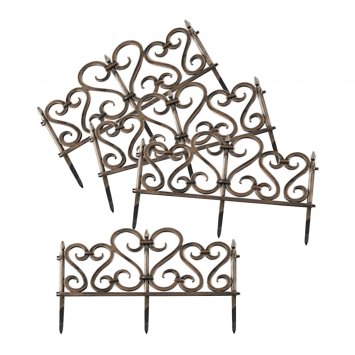 Zierzaun Romantik 4-teilig Nessa