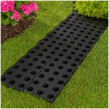 Gehwegplatten Set aus Kunststoff 4 teilig wetterfest für Gartenwege