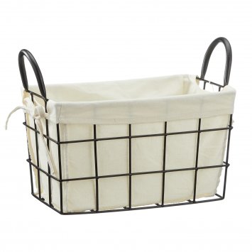 Metallkorb mit Stoffeinsatz