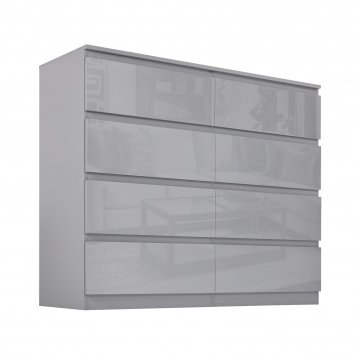 Kommode Kenji 8 Schubladen Hochglanz