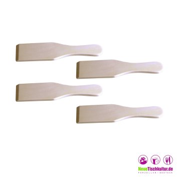 Pfannenwender perfekt für Raclette aus Holz 4er-Set