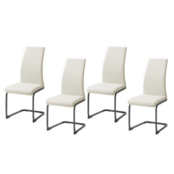 Esszimmerstuhl 4er Set PU Beige Sally P