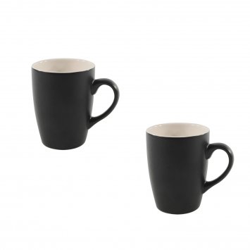 Tasse 2er Set Black Matt