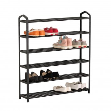 Schuhregal 6 Ebenen Lena Schwarz