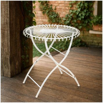 Romantischer Metalltisch Rund