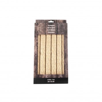 Tischset 6er Set Platzset Polyester Gold