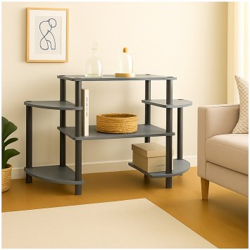 Modernes Regal in Betonoptik Ablageregal mit offenen Fächern