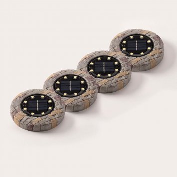 LED-Bodenleuchte in Steinoptik
