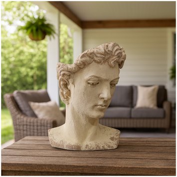 Pflanzgefäß Apollon Büste Hermes
