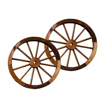 Holzrad 2er Set Rustikal