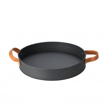 Tablett Metall mit Griffen