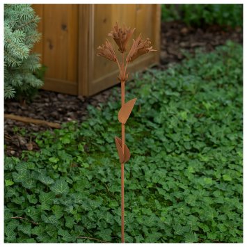 Blumenstecker Rostoptik Blüten Celia