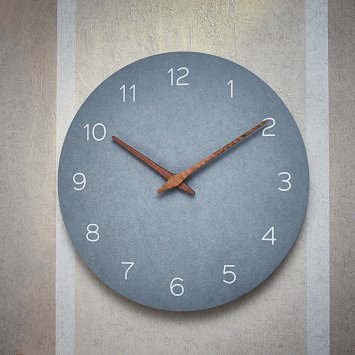 Lautlose Holz-Wanduhr