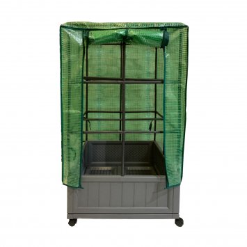 Gewächshaus 60x60x106 cm auf Rollen