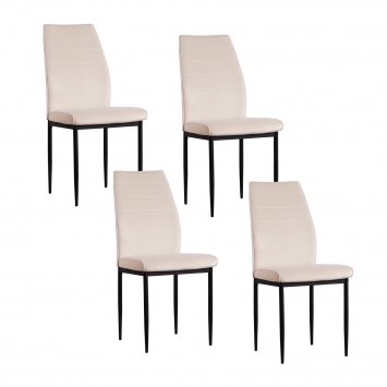 Esszimmerstuhl Madison Samt Creme 4er-Set