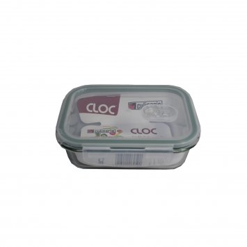 Frischhaltedose Grün 620 ml Glas mit Kunststoffdeckel