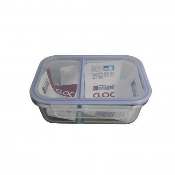 Frischhaltedose Blau 930 ml Glas mit Kunststoffdeckel