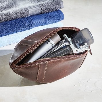 Leder-Kulturtasche „Rugby“