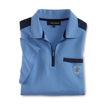 Interlock-Shirt mit Zipperkragen