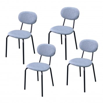 Stuhl Anella Grau 4er-Set