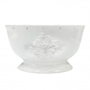 Salatschüssel Keramik weiß Bessie