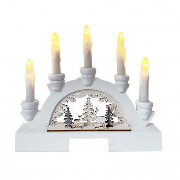 Leuchtbogen Rehe im Wald Weiß