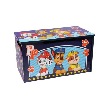 Paw Patrol Spielzeugkiste mit Deckel Kinder Aufbewahrungsbox Blau