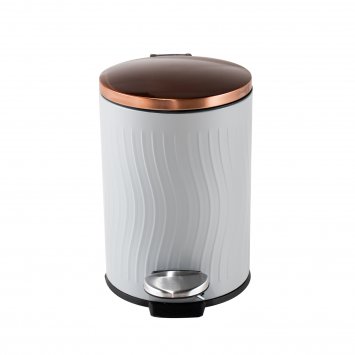 Treteimer 3 Liter Grau Kupfer