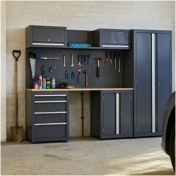 Werkstattwand Havel Grau