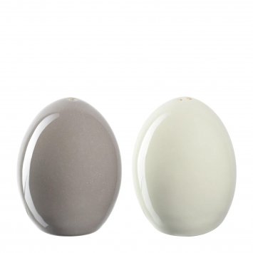 Ostereier Salz und Pfefferstreuer Creme-Taupe
