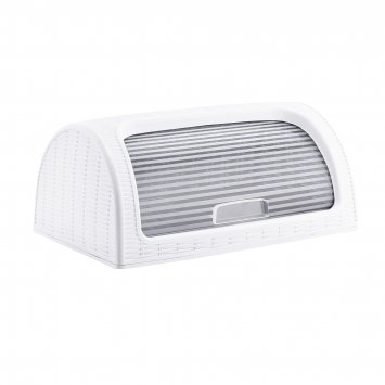 Brotkasten in Rattanoptik Weiß