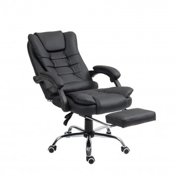 Bürostuhl mit Fußstütze und Massagefunktion