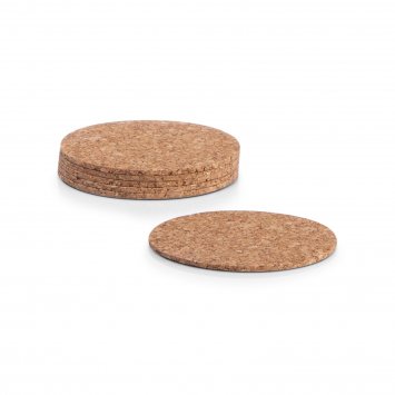 Kork-Untersetzer 6-teilig für Gläser