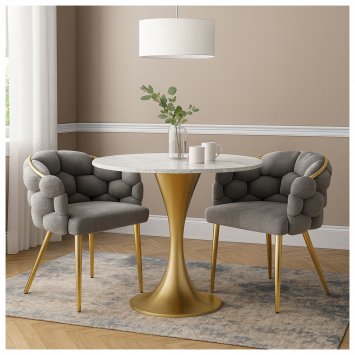 Stuhl Alsen Gold Grau