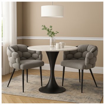 Stuhl Alsen Schwarz Grau