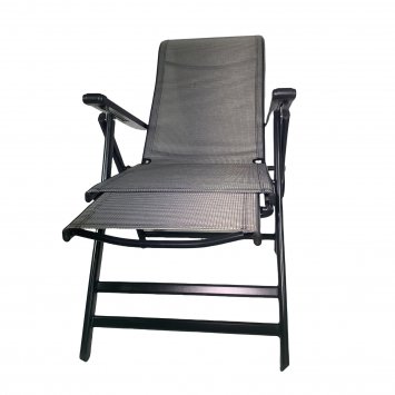 Bequemer Klappbarer Relaxstuhl mit Liegefunktion Grau