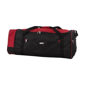 Reisetasche auf Rollen Rochester Schwarz Rot