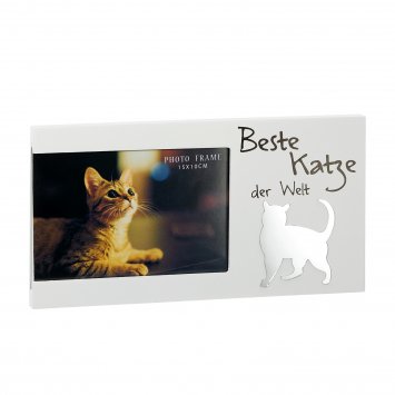 Bilderrahmen 15 x 10 mit Spruch "Beste Katze der Welt"