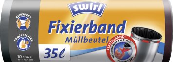 Swirl 35l Fixierband Müllbeutel 2er Pack