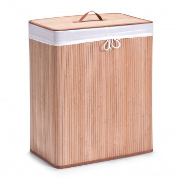 Wäschesammler 2 Kammern Bambus