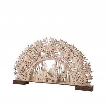 Schwibbogen verschneite Landschaft