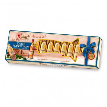 Asbach Pralinen Zarte Weinbrand Füllung Fläschchen mit Kruste 150g